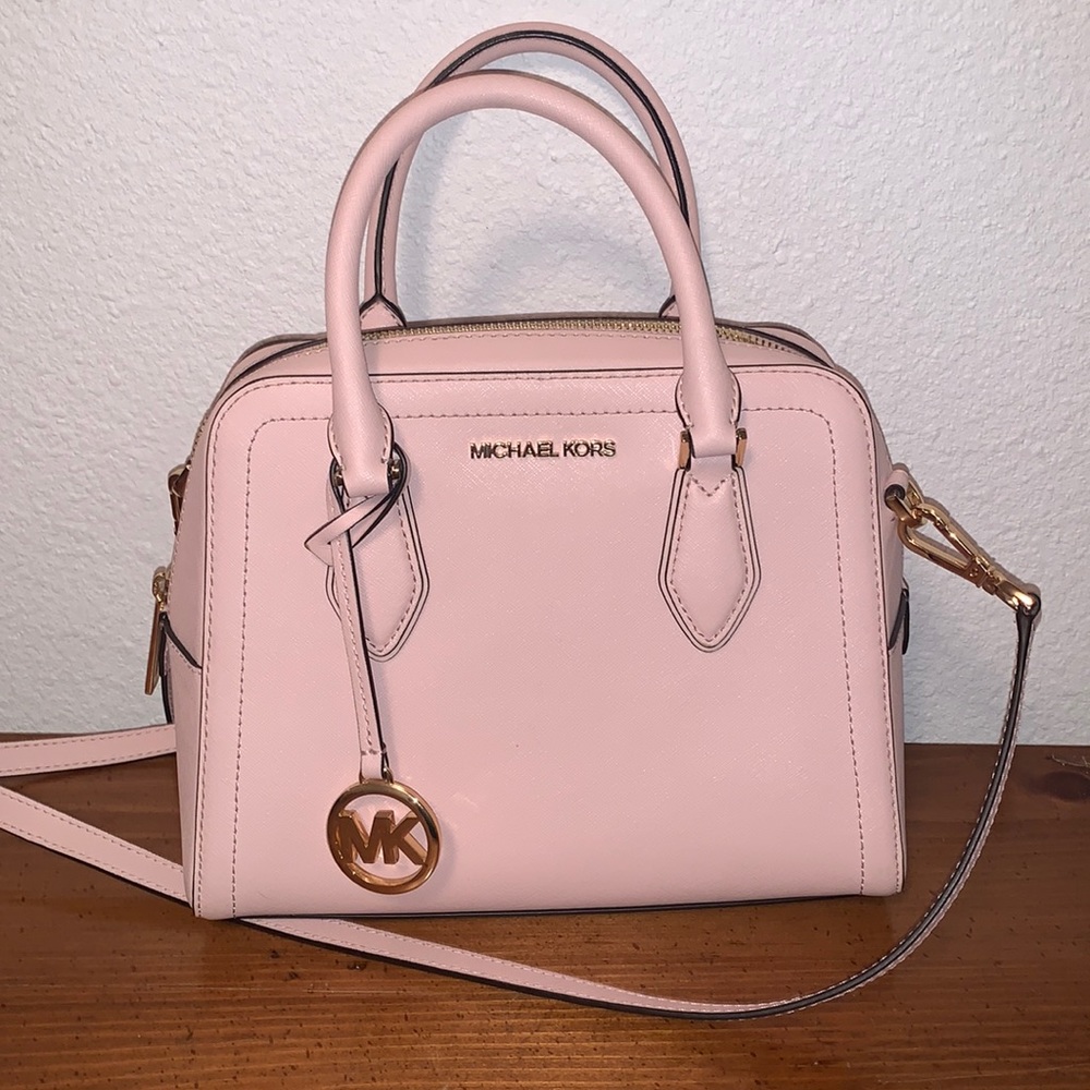 Michael Kors purse. Medium size satchel. Baby pink. Leather